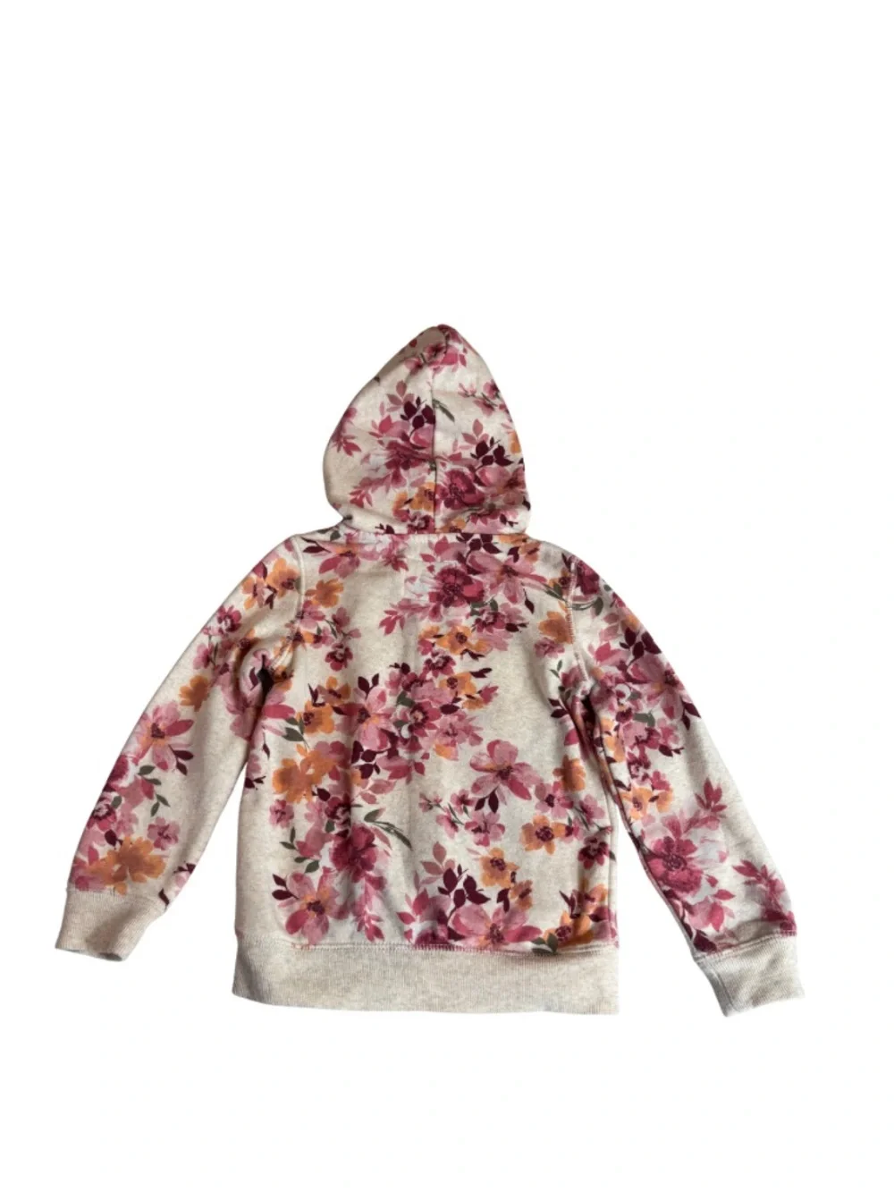 OshKosh B'gosh Cream & Pink Floral Fleece Zip Hoodie & Joggers Set 4T